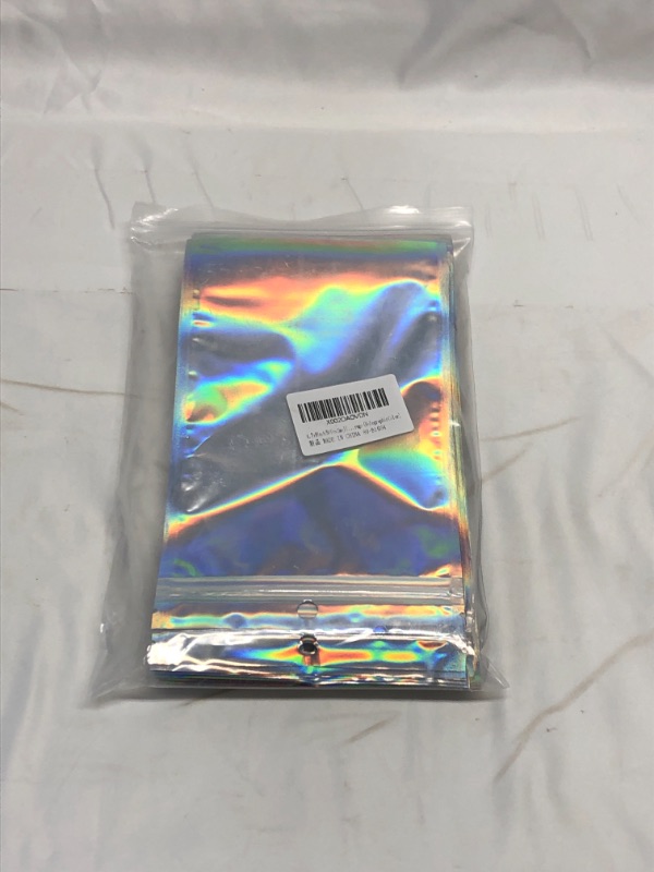 Photo 1 of 4.7 INCH X 8 INCH 50 PACK SMELLESS BAGS HOLOGRAPHIC COLOR 