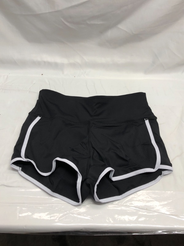 Photo 1 of WOMENS HIGH CUT SPORT WORKOUT SHORTS BLACK SIZE MEDIUM 