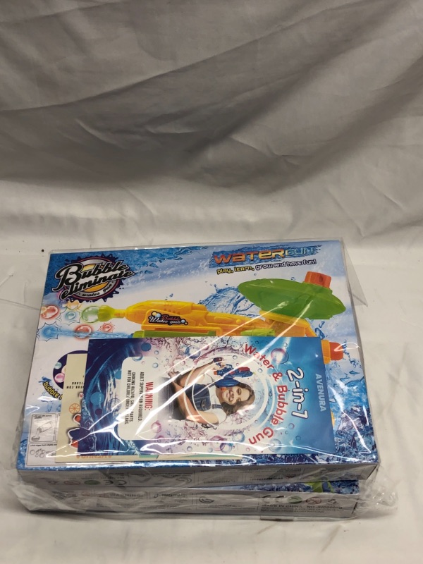 Photo 1 of 2 PACK WATER GUN AND BUBBLE BLOWER FOR KIDS 