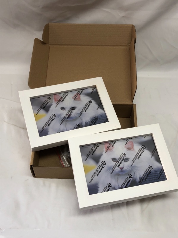 Photo 1 of 2 PACK WHITE PICTURE FRAMES 4X6