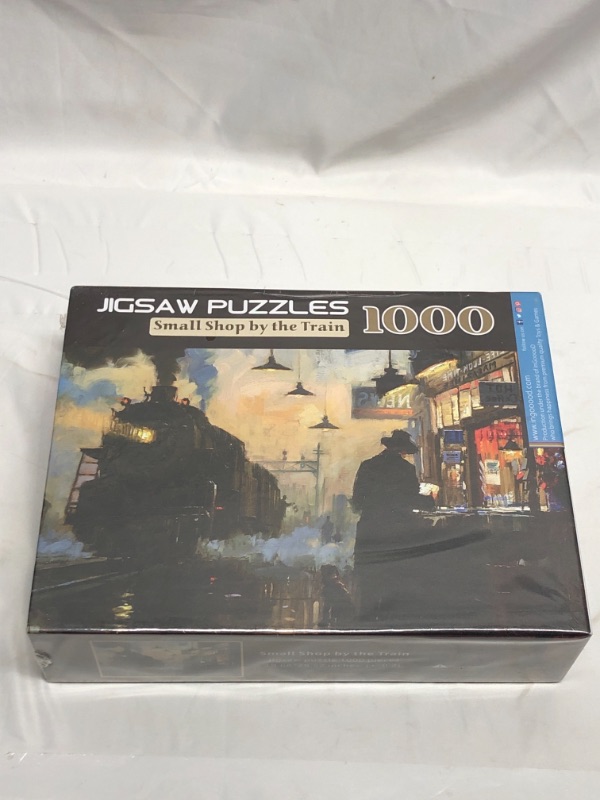 Photo 1 of 1000 PIECE JIGSAW PUZZLE SMALL SHOP BY THE TRAIN