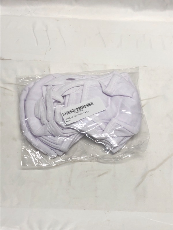 Photo 1 of 10 PACK WHITE WASHABLE FACE MASKS 