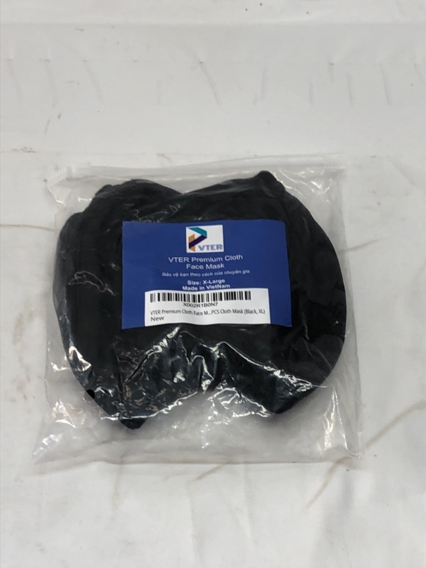 Photo 1 of 5 PACK BLACK WASHABLE FACE MASKS SIZE XL 