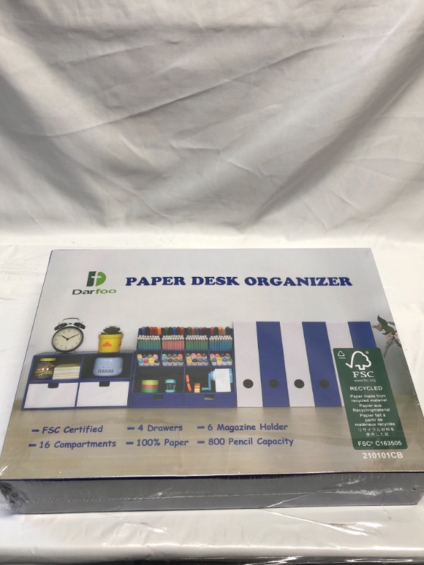 Photo 1 of BLUE PAPER DESK ORGANIZER 