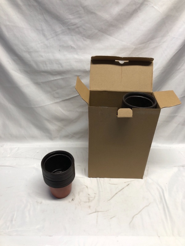 Photo 1 of 200 PACK RED 4 INCH PLANT POTS PLASTIC