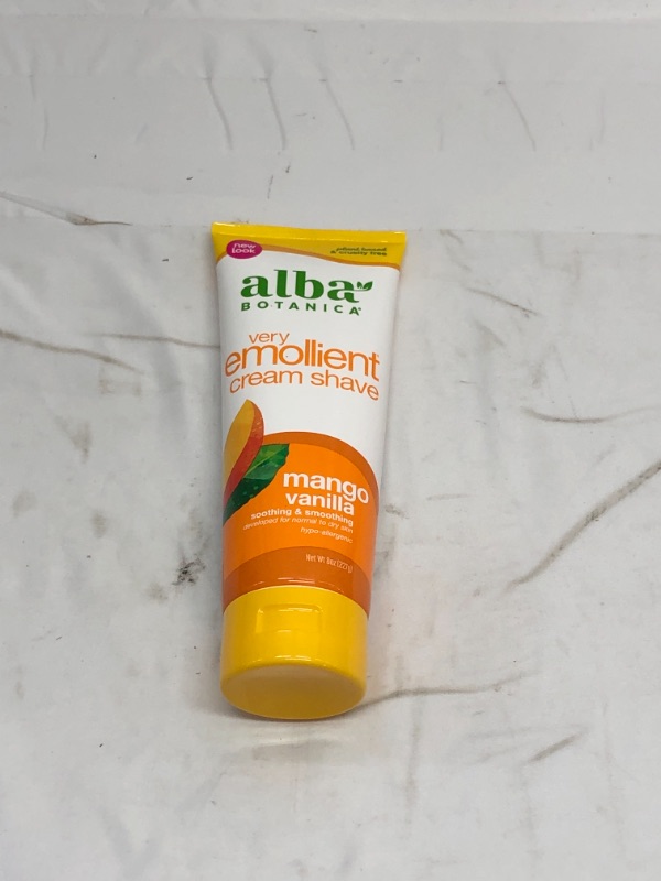 Photo 1 of ALBA BOTANICA CREAM SHAVE MANGO VANILLA 8 OZ 