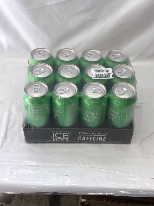 Photo 1 of 12 PACK 16 OZ SPARKLING ICE ZERO SUGAR AND CAFFEINE 