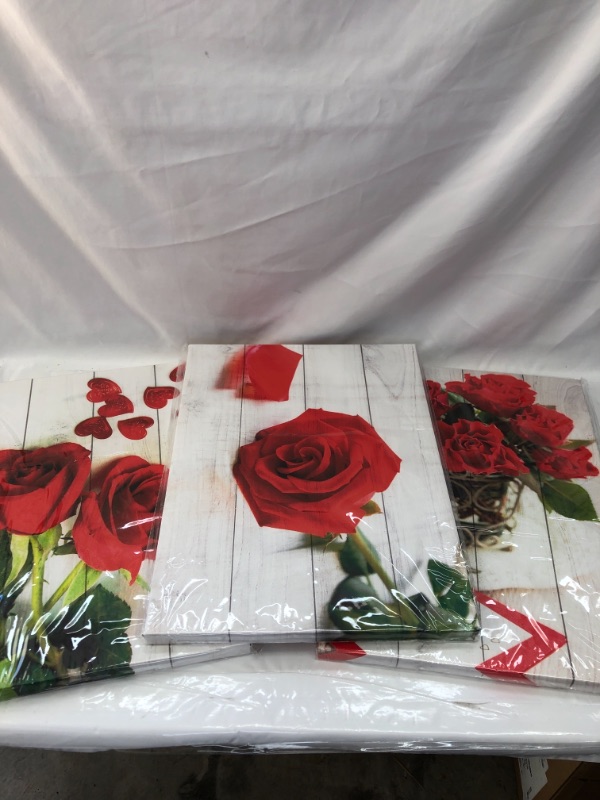 Photo 1 of 3 PACK WALL PICTURE DECORATIONS ROSES 