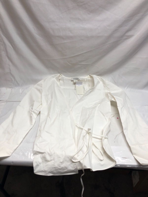 Photo 1 of WOMENS WRAP TOP WHITE SIZE XS 