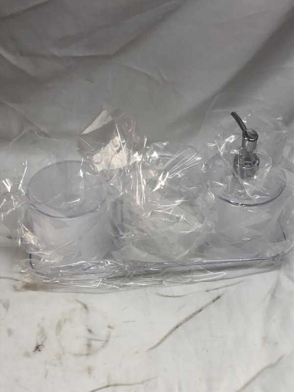 Photo 1 of BATHROOM ACCESSORY KIT CLEAR