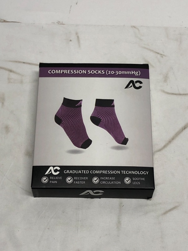 Photo 1 of COMPRESSION SOCKS SIZE LARGE PURPLE 