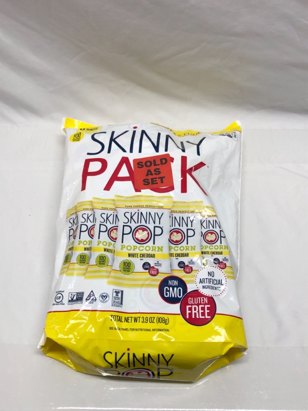 Photo 1 of 6 PACK SKINNY WHITE CHEDDAR POPCORN EXP 10/2021