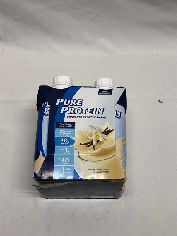 Photo 1 of 4 PACK PROTEIN SHAKES VANILLA 11 FL OZ EXP SEPT 2022