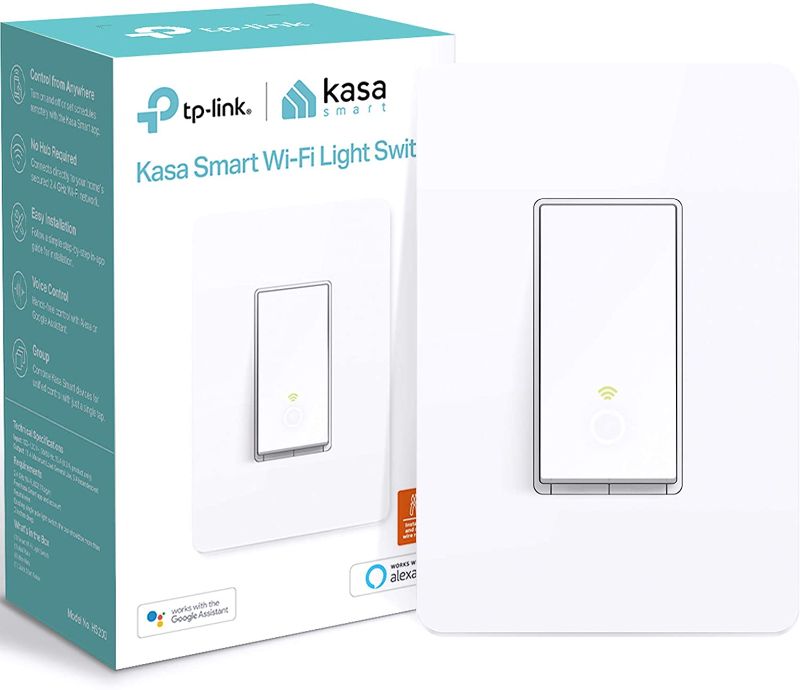 Photo 1 of Kasa Smart Light Switch HS200, Single Pole, Needs Neutral Wire, 2.4GHz Wi-Fi Light Switch Works with Alexa and Google Home, UL Certified, No Hub Required , White