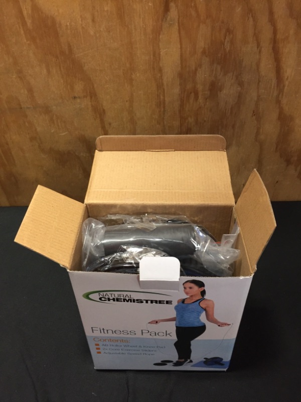 Photo 2 of Natural Chemistree Ab Roller, Core Sliders, and Speed Jump Rope (3-Piece Set) Workout and Exercise Bundle | Build Strength and Lean Muscle, Burn Fat | Home Gym Training Equipment
