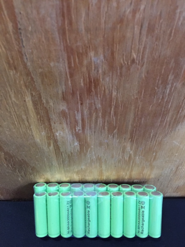 Photo 2 of 20 AA Rechargeable Batteries NiMH 3000mAh 1.2v Garden Solar Ni-MH Light LED US
