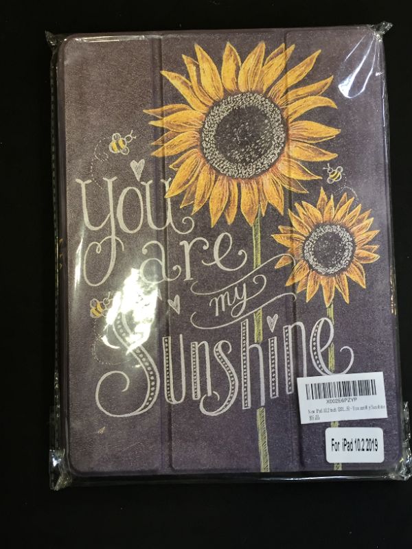 Photo 2 of New iPad 10.2 inch (2019), iPad 7th Generation Case 10.2 inch, Protective Leather Case, Adjustable Stand Auto Wake/Sleep Smart Case for iPad 10.2 inch (2019) - Sunflower, You are My Sunshine
