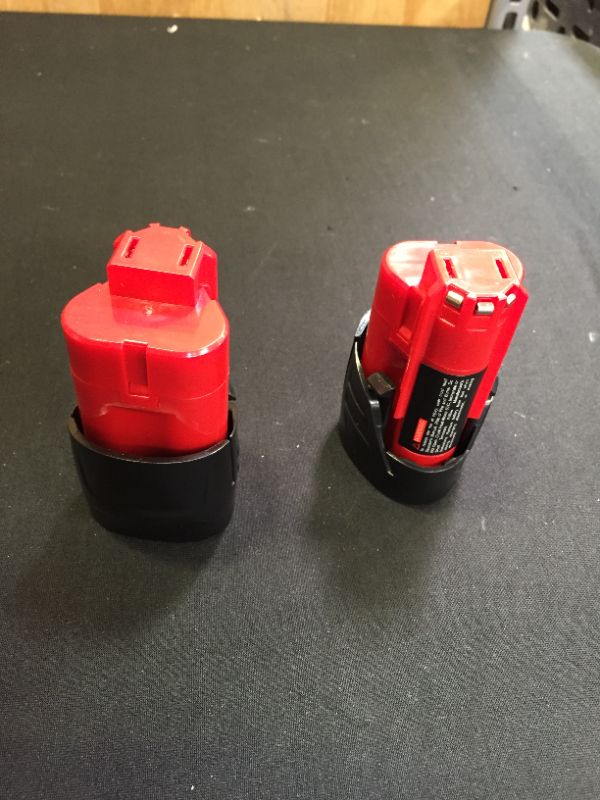 Photo 2 of 2 Pack 12V 2500mAh Lithium-ion Replacement Compatible with Milwaukee 12V Battery 48-11-2411 48-11-2420 48-11-2401 48-11-2402 48-11-2401
