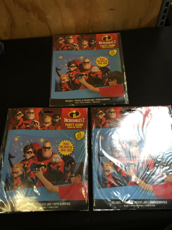 Photo 2 of INCREDIBLES 2 Party Game 3PK