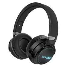 Photo 1 of BlitzWolf® BW-HP0 Pro Wireless bluetooth Headphone RGB Light HiFi Stereo Bass 1000mAh AUX TF Card Noise Canceling Mic Gaming Headset - Black
