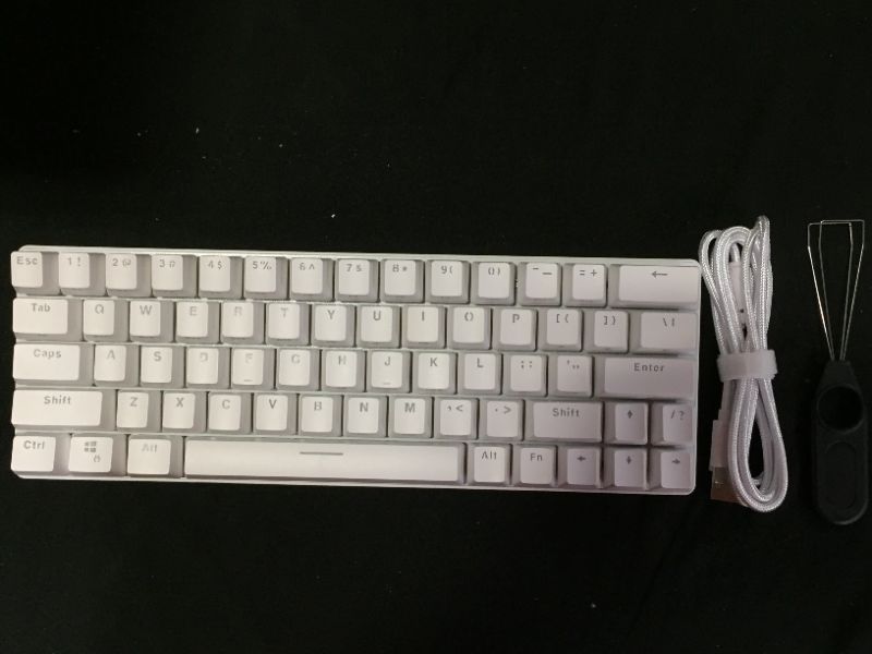 Photo 2 of BlitzWolf® BW-KB1 Mechanical Keyboard 63 Keys bluetooth Wired Keyboard Gateron Switch RGB NKRO Type-C Gaming Keyboard - White Brown Switch
