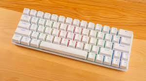 Photo 1 of BlitzWolf® BW-KB1 Mechanical Keyboard 63 Keys bluetooth Wired Keyboard Gateron Switch RGB NKRO Type-C Gaming Keyboard - White Brown Switch
