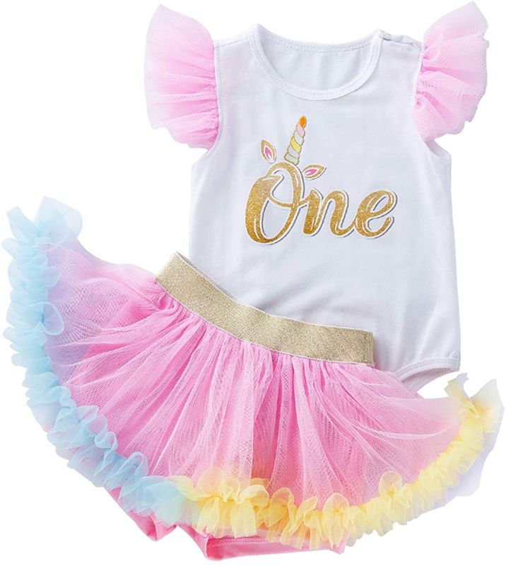 Photo 1 of D.B.PRINCE Newborn Baby Girls 1st Birthday Romper Jumpsuit Bodysuit Pants Shorts Clothes Set