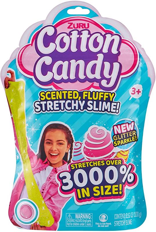 Photo 1 of Oosh Cotton Candy Slime (Blue Bubble Gum) by ZURU Scented Fluffy, Soft, Sparkle, and Super Stretchy Slime, Non-Stick Slimes for Kids - Blue Bubblegum Scent---pack of 2 