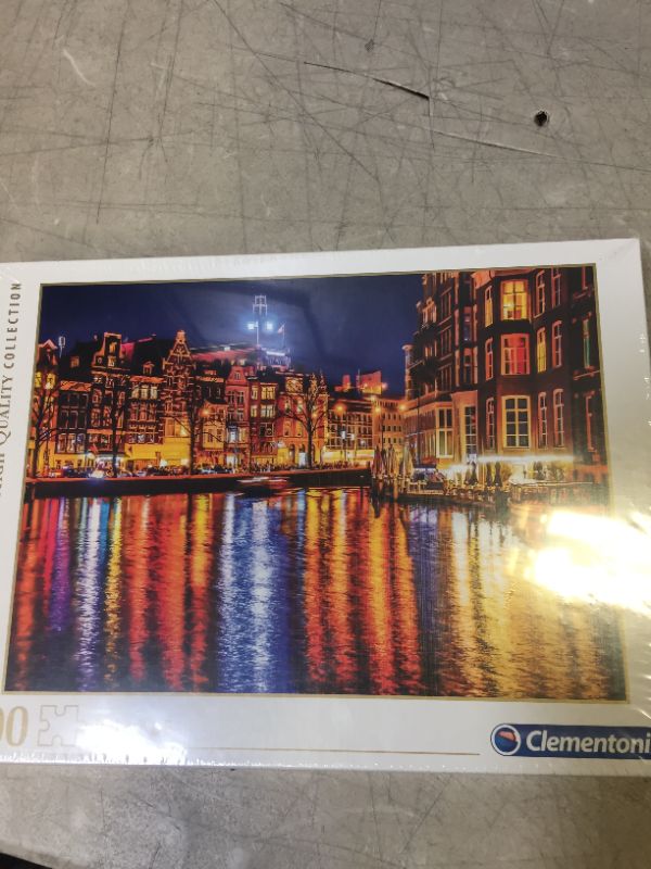 Photo 2 of Night Lights of Amsterdam Jigsaw Puzzle, 500 Pieces, Made in Italy