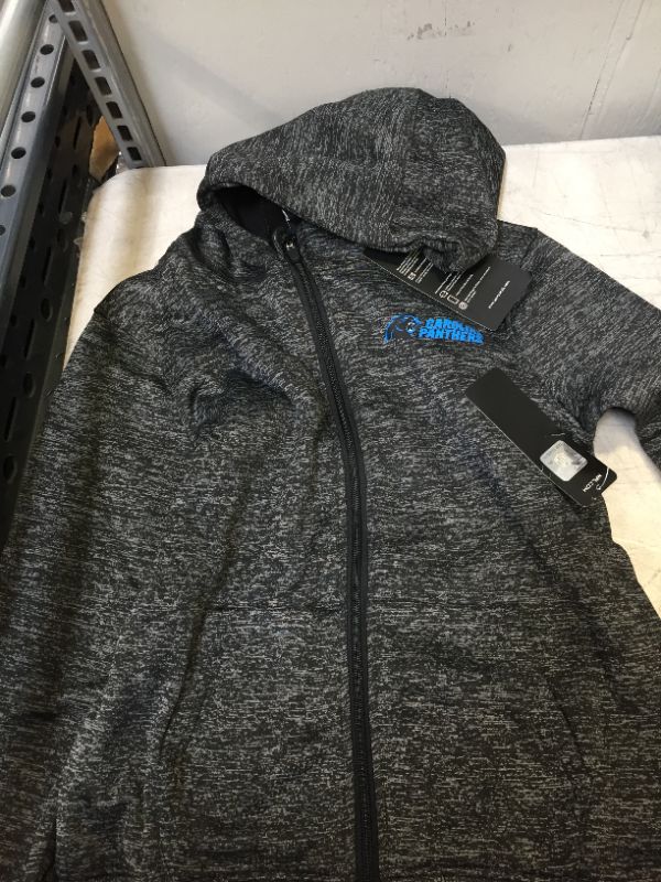 Photo 2 of NFL Ultra Game Carolina Panthers Extra Soft Fleece Pullover Hoodie Sweatshirt, 
Size Medium, Black
