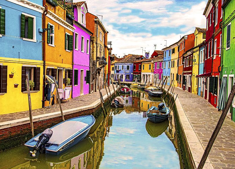 Photo 1 of 1000 Pieces Jigsaw Puzzles for Adults and Teens | Burano Italy | Cities of The World Collection | Premium Non-Toxic
(FCATORY SEALED)