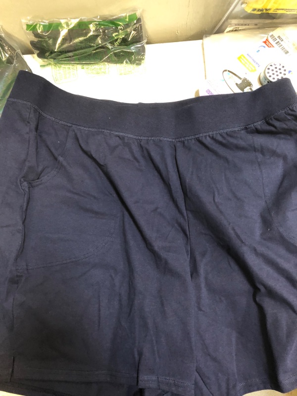 Photo 4 of Just My Size Women's Plus Cotton Jersey Pull-On Shorts Navy Blue----(3X)
