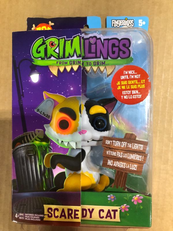 Photo 1 of FINGERLINGS GRIMLINGS SCAREDY CAT BY WOWWEE NEW SEALED IN BOX
