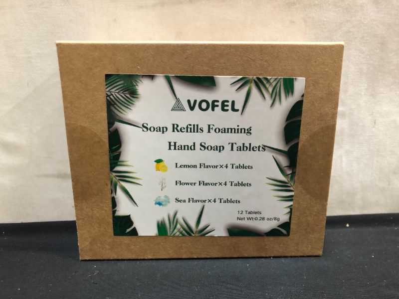 Photo 2 of  VOFEL Foaming Hand Soap Tablets Foam Soap Refill Tablets 12 Pack 144 fl oz Soap Tablets Cleansing & Moisturizing 3 Flavors
