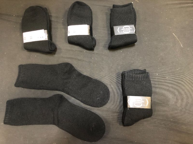 Photo 1 of ASL Womens Wool Fuzzy Heavy Socks 5 Pairs Black W131-105