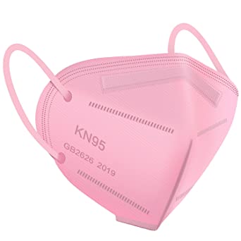 Photo 1 of  Miuphro KN95 Face Mask, 5-Layer Design Cup Dust Safety KN95 Masks 50 Pack, Pink
