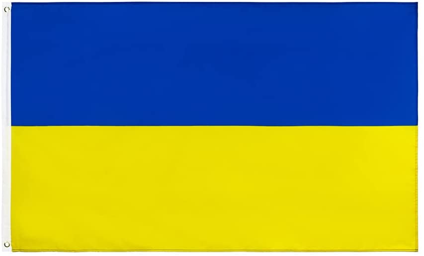 Photo 1 of 2 PACK - 3X5 Ft Ukraine Flag with Brass Grommets,Ukrainian National Indoor Outdoor Flags & Banners (BLUE IS LIGHTER THAN STOCK PHOTO)