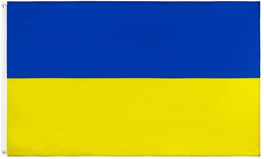 Photo 1 of  - 3X5 Ft Ukraine Flag with Brass Grommets,Ukrainian National Indoor Outdoor Flags & Banners (BLUE IS LIGHTER THAN STOCK PHOTO)