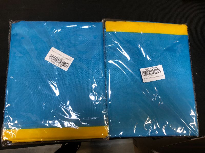 Photo 1 of 2 PACK - 3X5 Ft Ukraine Flag with Brass Grommets,Ukrainian National Indoor Outdoor Flags & Banners (BLUE IS LIGHTER THAN STOCK PHOTO)