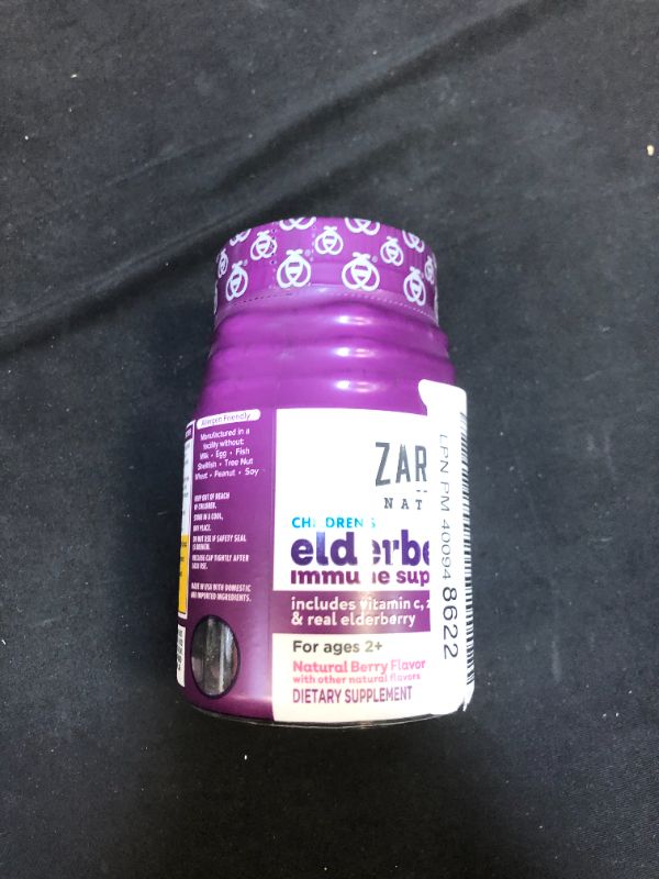 Photo 2 of Zarbee's Naturals Children's Elderberry Immune Support with Vitamin C & Zinc, Natural Berry Flavor, 42 Gummies EXP 05/2022
