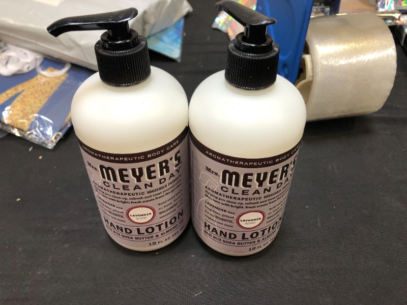 Photo 2 of 2 pack Mrs. Meyer's Hand Lotion for Dry Hands, Non-Greasy Moisturizer Made with Essential Oils, Cruelty Free Formula, Lavender Scent, 12 oz
