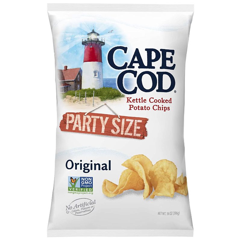 Photo 1 of 2 PACK Cape Cod Potato Chips, Original Kettle Cooked Chips, Party Size, 14 Ounce (Pack of 1)
BEST BY 04/09/2022