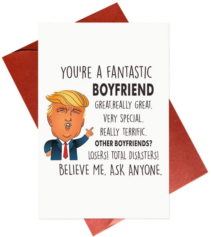 Photo 1 of 2 PACK Trump Boyfriend Card,Funny Birthday Anniversary OR Valentines Day Gift Cards
