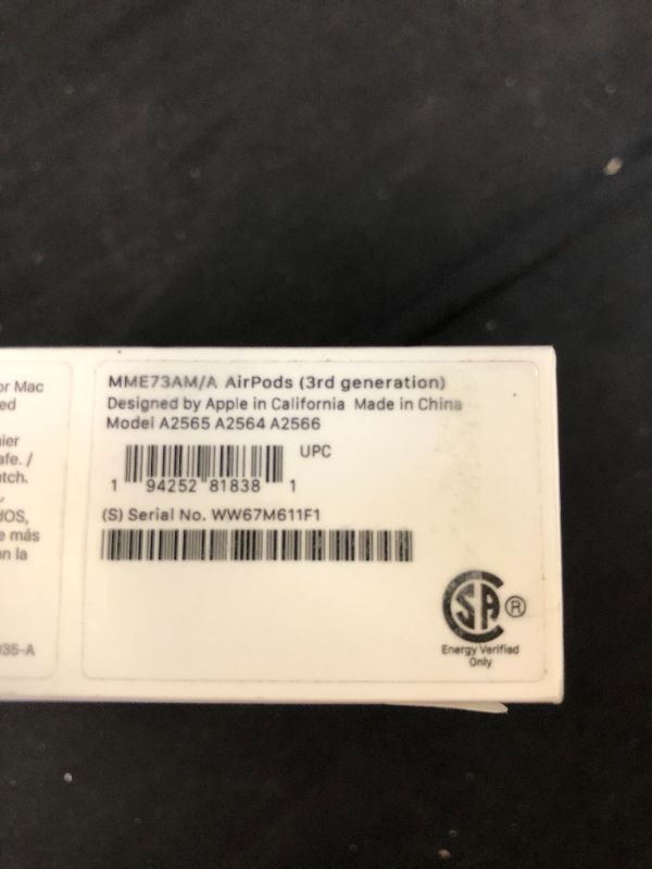 Photo 1 of Apple AirPods (3rd Generation)
