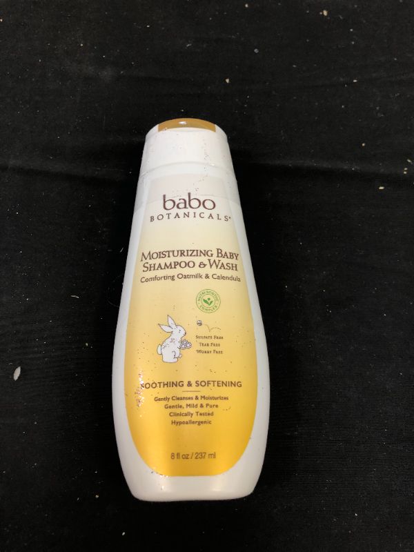 Photo 2 of Babo Botanicals Moisturizing Plant-Based 2-in-1 Shampoo & Wash - with Organic Calendula & Oat Milk - For Babies, Kids & Adults with Sensitive or Dry Skin & Scalp - Hypoallergenic & Vegan - 8 fl. oz.
