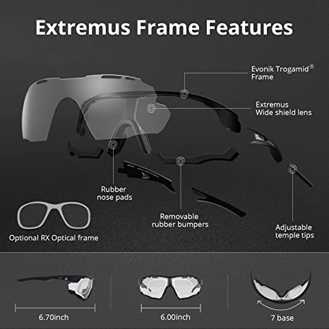 Photo 2 of Extremus Matterhorn Cycling Sunglasses for Men Women, Polarized Sports Sunglasses,Photochromic UV Protection for Fishing
