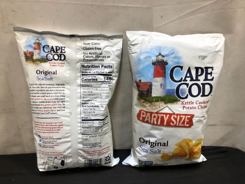 Photo 2 of 2 Pack Cape Cod Original Flavored Kettle Cooked Potato Chips - 14oz  Exp--Apr-09-2022

