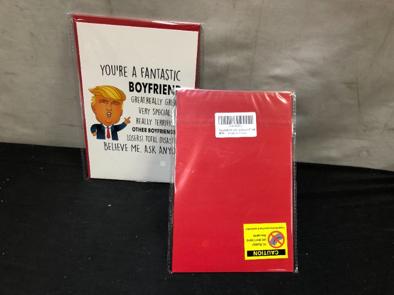 Photo 2 of 2 Pack Trump Boyfriend Card,Funny Birthday Anniversary OR Valentines Day Gift Cards
