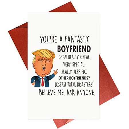 Photo 1 of 2 Pack Trump Boyfriend Card,Funny Birthday Anniversary OR Valentines Day Gift Cards
