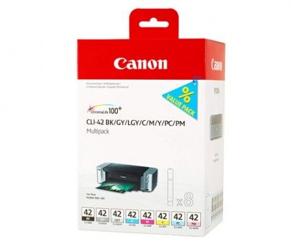 Photo 1 of Canon CLI-42 Color Ink Cartridge Multipack (8 Ink Tanks) - 6384B010
